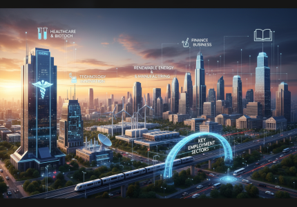 Firefly_GeminiFlash_Key Employment Sectors image 410525