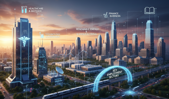 Firefly_GeminiFlash_Key Employment Sectors image 410525