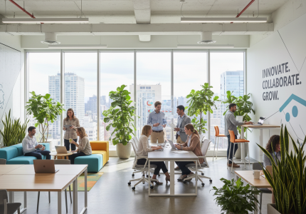 Firefly_GeminiFlash_Work Culture & Professional Environment 410525