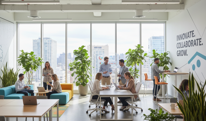 Firefly_GeminiFlash_Work Culture & Professional Environment 410525